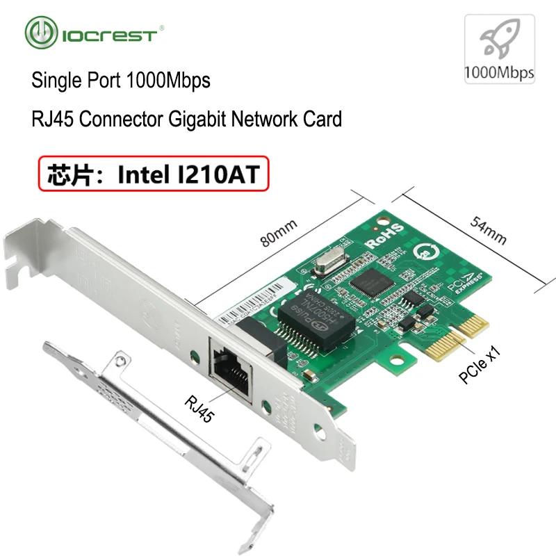 IOCREST  Ʈ  ⰡƮ ̴  ,  I210-T1 Ĩ PCIe X1 RJ45 PXE õ,  I210AT